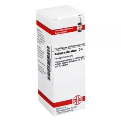 KALIUM CHLORATUM Rozcieńczenie D 4, 20 ml KALIUM CHLORATUM Rozcieńczenie D 4, 20 ml