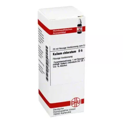 KALIUM CHLORATUM D 6 Rozcieńczenie, 20 ml KALIUM CHLORATUM D 6 Rozcieńczenie, 20 ml