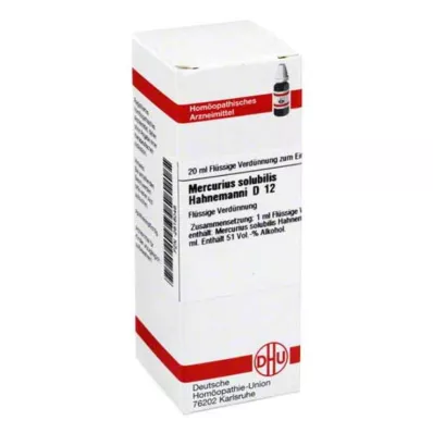MERCURIUS SOLUBILIS Hahnemanni D 12 Rozcieńczenie, 20 ml