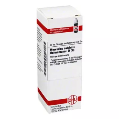 MERCURIUS SOLUBILIS Hahnemanni D 30 Rozcieńczenie, 20 ml