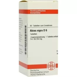 ABIES NIGRA D 6 tabletek, 80 szt