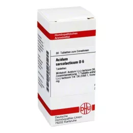 ACIDUM SARCOLACTICUM D 6 tabletek, 80 szt