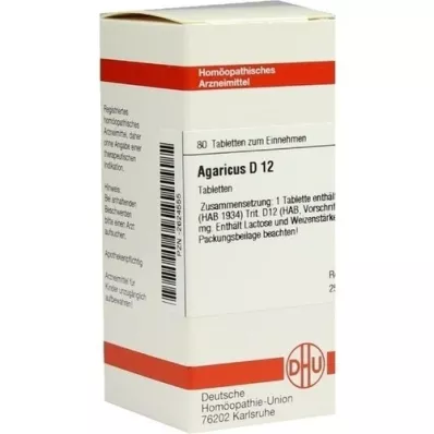 AGARICUS D 12 tabletek, 80 szt