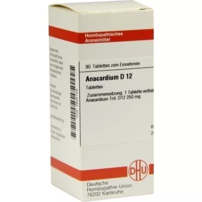 ANACARDIUM D 12 tabletek, 80 szt