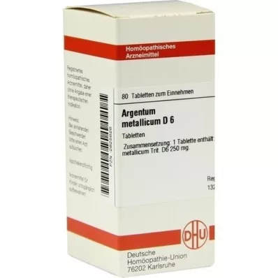 ARGENTUM METALLICUM D 6 tabletek, 80 szt