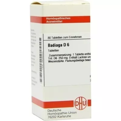 BADIAGA D 6 tabletek, 80 szt