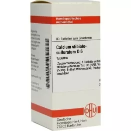 CALCIUM STIBIATO sulphuratum D 6 tabletek, 80 szt