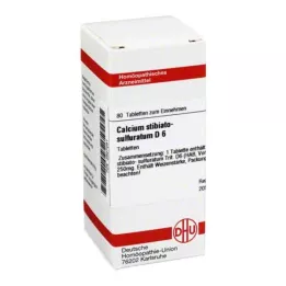 CALCIUM STIBIATO sulphuratum D 6 tabletek, 80 szt