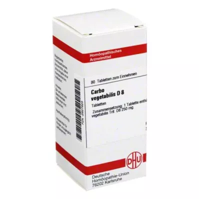 CARBO VEGETABILIS D 8 tabletek, 80 szt CARBO VEGETABILIS D 8 tabletek, 80 szt