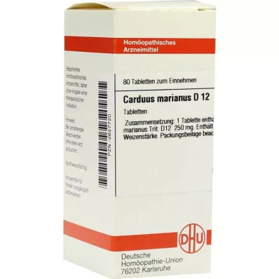 CARDUUS MARIANUS D 12 tabletek, 80 szt CARDUUS MARIANUS D 12 tabletek, 80 szt