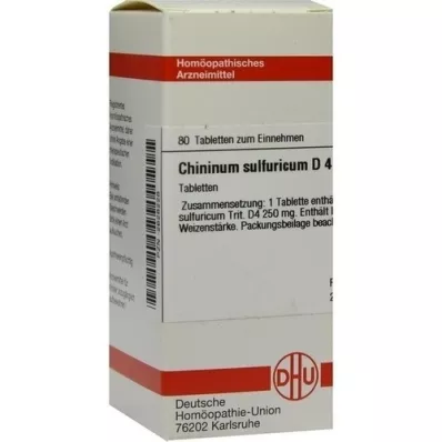 CHININUM SULFURICUM D 4 tabletki, 80 szt