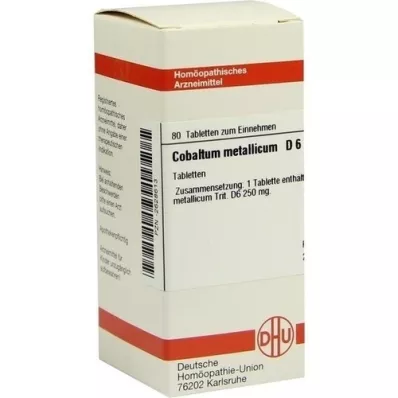 COBALTUM METALLICUM D 6 tabletek, 80 szt