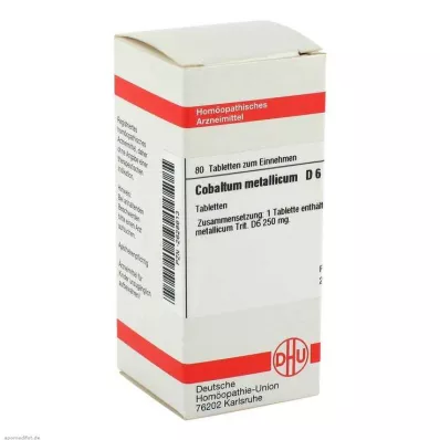 COBALTUM METALLICUM D 6 tabletek, 80 szt