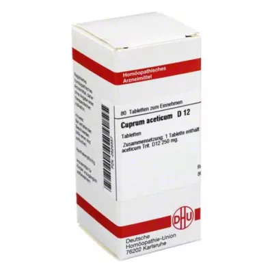 CUPRUM ACETICUM D 12 tabletek, 80 szt CUPRUM ACETICUM D 12 tabletek, 80 szt