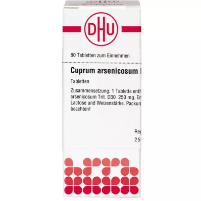 CUPRUM ARSENICOSUM D 30 tabletek, 80 szt