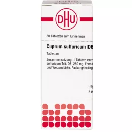 CUPRUM SULFURICUM D 6 tabletek, 80 szt