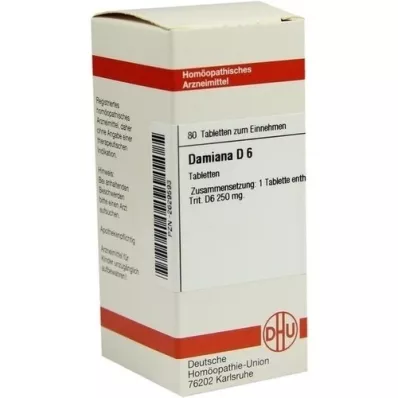 DAMIANA D 6 tabletek, 80 szt