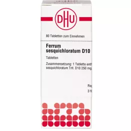 FERRUM SESQUICHLORATUM D 10 tabletek, 80 szt