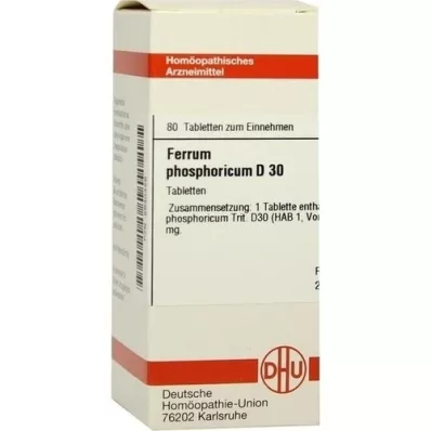 FERRUM PHOSPHORICUM D 30 tabletek, 80 szt