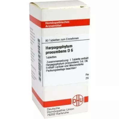 HARPAGOPHYTUM PROCUMBENS D 6 tabletek, 80 szt