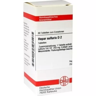 HEPAR SULFURIS D 2 tabletki, 80 szt