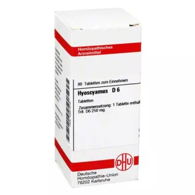 HYOSCYAMUS D 6 tabletek, 80 szt HYOSCYAMUS D 6 tabletek, 80 szt