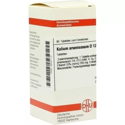 KALIUM ARSENICOSUM D 12 tabletek, 80 szt