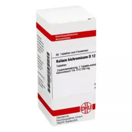 KALIUM BICHROMICUM D 12 tabletek, 80 szt