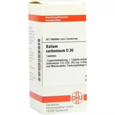 KALIUM CARBONICUM D 30 tabletek, 80 szt