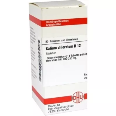 KALIUM CHLORATUM D 12 tabletek, 80 szt