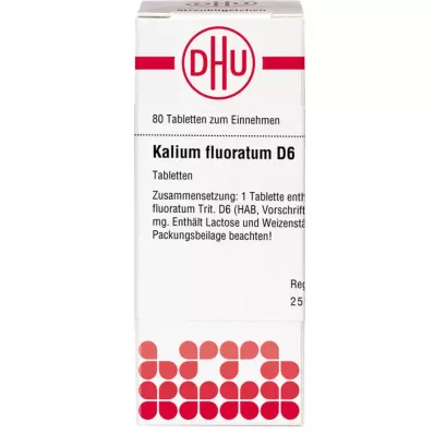 KALIUM FLUORATUM D 6 tabletek, 80 szt