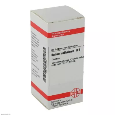 KALIUM SULFURICUM D 6 tabletek, 80 szt KALIUM SULFURICUM D 6 tabletek, 80 szt