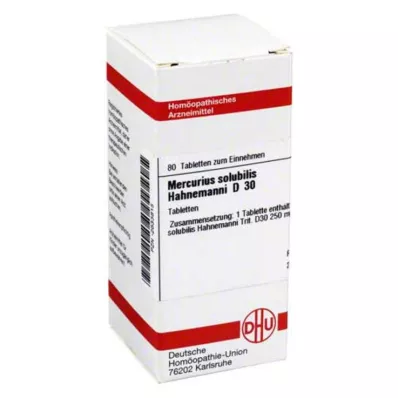 MERCURIUS SOLUBILIS Hahnemanni D 30 tabletek, 80 szt