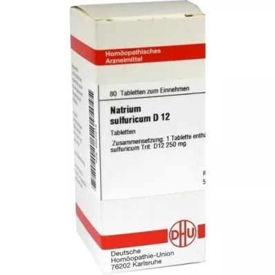 NATRIUM SULFURICUM D 12 tabletek, 80 szt