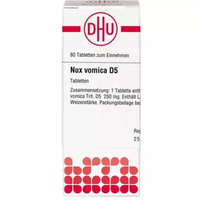 NUX VOMICA D 5 tabletek, 80 szt
