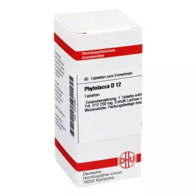 PHYTOLACCA D 12 tabletek, 80 szt PHYTOLACCA D 12 tabletek, 80 szt