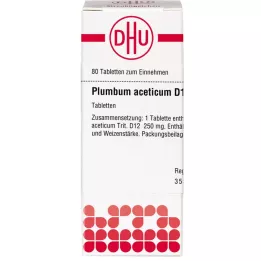 PLUMBUM ACETICUM D 12 tabletek, 80 szt