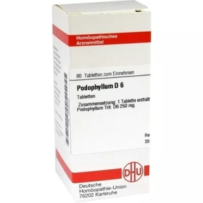 PODOPHYLLUM D 6 tabletek, 80 szt