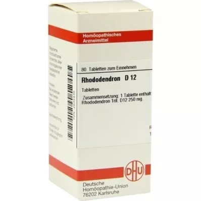 RHODODENDRON D 12 tabletek, 80 szt