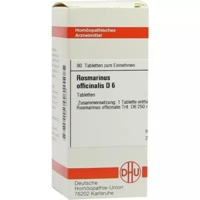 ROSMARINUS OFFICINALIS D 6 tabletek, 80 szt