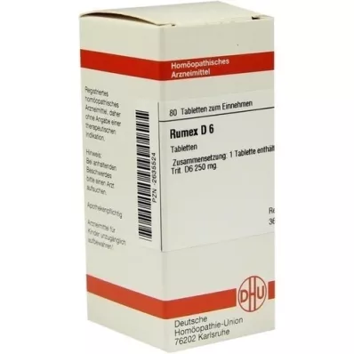 RUMEX D 6 tabletek, 80 szt