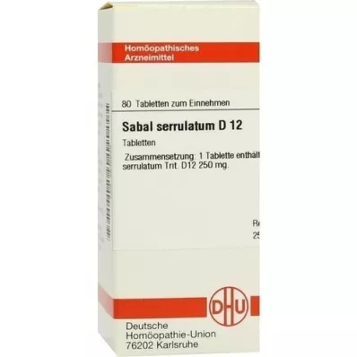 SABAL SERRULATUM D 12 tabletek, 80 szt