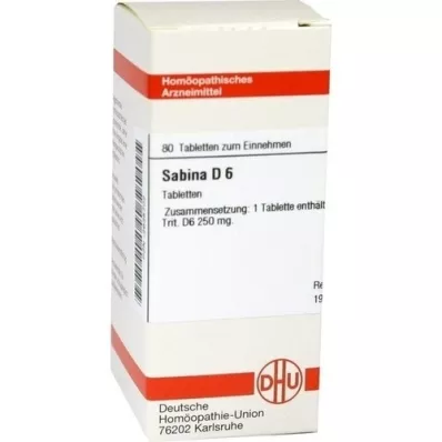 SABINA D 6 tabletek, 80 szt