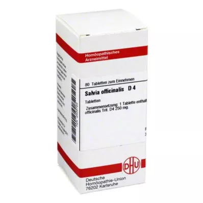 SALVIA OFFICINALIS D 4 tabletki, 80 szt
