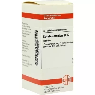 SECALE CORNUTUM D 12 tabletek, 80 szt