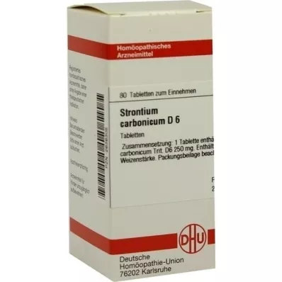 STRONTIUM CARBONICUM D 6 tabletek, 80 szt