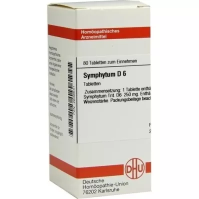 SYMPHYTUM D 6 tabletek, 80 szt