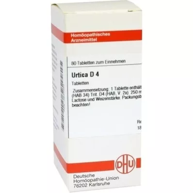 URTICA D 4 tabletki, 80 szt