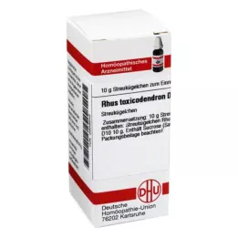 RHUS TOXICODENDRON D 10 kulek, 10 g