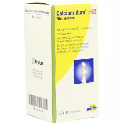 CALCIUM DURA Tabletki powlekane Vit D3, 50 szt